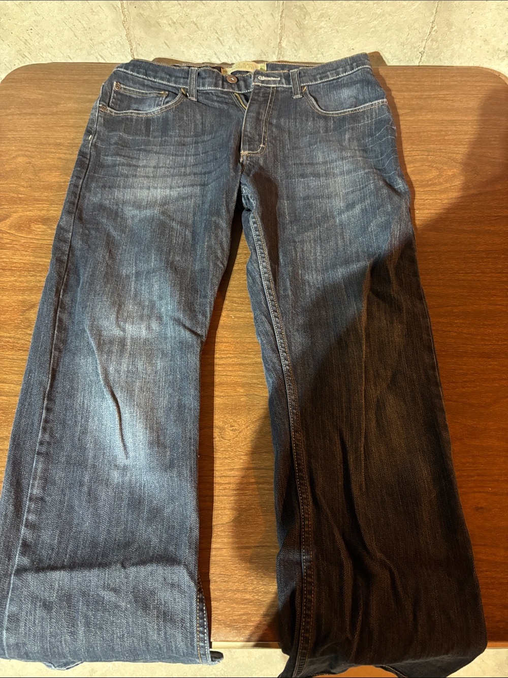 Wrangler Men's Blue Bootcut Jeans - Faded Indigo Wash